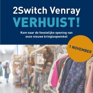 2Switch kringloopwinkel verhuist. 1 november opening nieuwe locatie